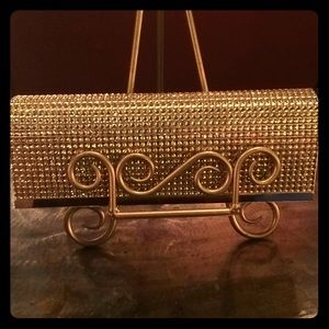 Rhinestone Gold Clutch